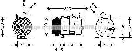 Ava Quality Cooling MS K369 - Компресор, кондиціонер autocars.com.ua