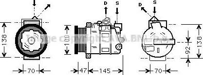 Ava Quality Cooling MSAK390 - Компрессор кондиционера avtokuzovplus.com.ua