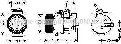 Ava Quality Cooling MSAK432 - Компрессор кондиционера avtokuzovplus.com.ua