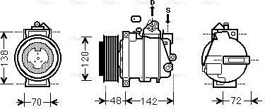 Ava Quality Cooling MSAK567 - Компрессор кондиционера avtokuzovplus.com.ua