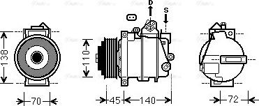 Ava Quality Cooling MSAK568 - Компресор, кондиціонер autocars.com.ua