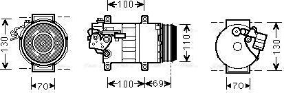 Ava Quality Cooling MSAK576 - Компресор, кондиціонер autocars.com.ua