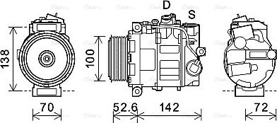 Ava Quality Cooling MSAK639 - Компрессор кондиционера avtokuzovplus.com.ua