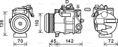 Ava Quality Cooling MSAK683 - Компресор, кондиціонер autocars.com.ua