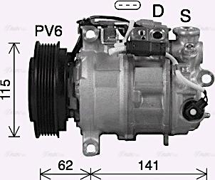 Ava Quality Cooling MSAK737 - Компресор, кондиціонер autocars.com.ua