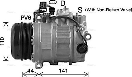 Ava Quality Cooling MSAK738 - Компресор, кондиціонер autocars.com.ua