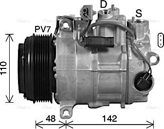 Ava Quality Cooling MSAK746 - Компресор, кондиціонер autocars.com.ua