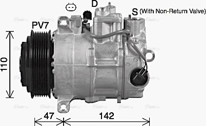 Ava Quality Cooling MSAK748 - Компрессор кондиционера avtokuzovplus.com.ua