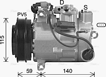 Ava Quality Cooling MSAK759 - Компресор, кондиціонер autocars.com.ua