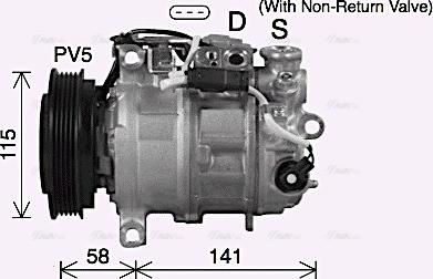 Ava Quality Cooling MSAK772 - Компресор, кондиціонер autocars.com.ua