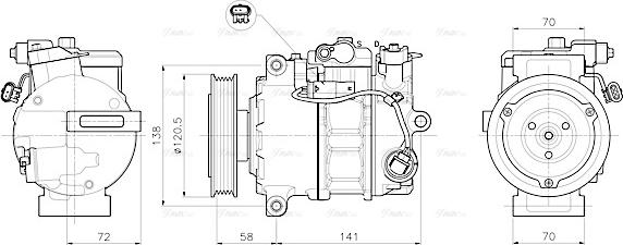 Ava Quality Cooling MSAK785 - Компрессор кондиционера avtokuzovplus.com.ua