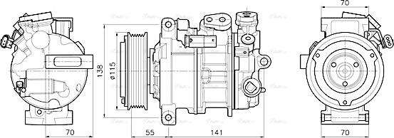 Ava Quality Cooling MSAK786 - Компресор, кондиціонер autocars.com.ua