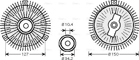 Ava Quality Cooling MS C415 - Зчеплення, вентилятор радіатора autocars.com.ua