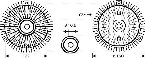 Ava Quality Cooling MSC488 - Сцепление, вентилятор радиатора avtokuzovplus.com.ua