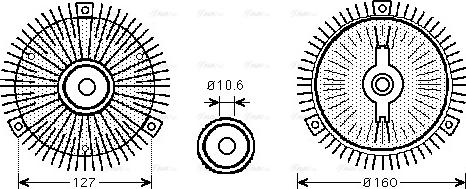 Ava Quality Cooling MS C489 - Зчеплення, вентилятор радіатора autocars.com.ua