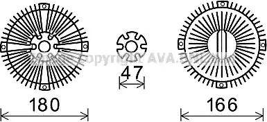 Ava Quality Cooling MS C527 - Зчеплення, вентилятор радіатора autocars.com.ua