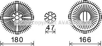 Ava Quality Cooling MS C528 - Зчеплення, вентилятор радіатора autocars.com.ua