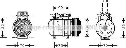 Ava Quality Cooling MS K052 - Компресор, кондиціонер autocars.com.ua