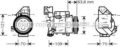 Ava Quality Cooling MS K425 - Компресор, кондиціонер autocars.com.ua