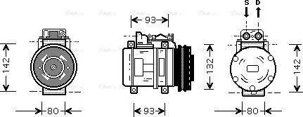 Ava Quality Cooling MS K083 - Компресор, кондиціонер autocars.com.ua