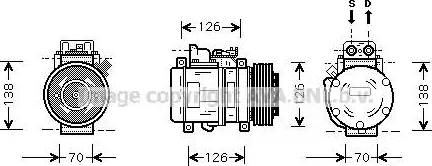 Ava Quality Cooling MS K084 - Компрессор кондиционера avtokuzovplus.com.ua