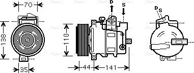 Ava Quality Cooling MS K401 - Компресор, кондиціонер autocars.com.ua