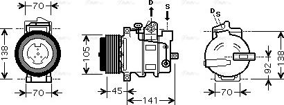 Ava Quality Cooling MS K429 - Компресор, кондиціонер autocars.com.ua