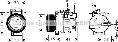 Ava Quality Cooling MS K433 - Компресор, кондиціонер autocars.com.ua