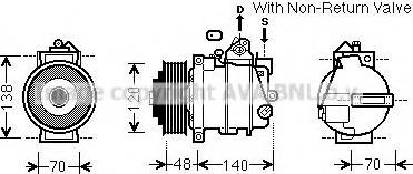 Ava Quality Cooling MS K526 - Компресор, кондиціонер autocars.com.ua