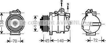 Ava Quality Cooling MSK561 - Компресор, кондиціонер autocars.com.ua