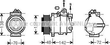 Ava Quality Cooling MSK567 - Компресор, кондиціонер autocars.com.ua