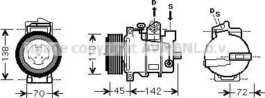 Ava Quality Cooling MSK570 - Компресор, кондиціонер autocars.com.ua