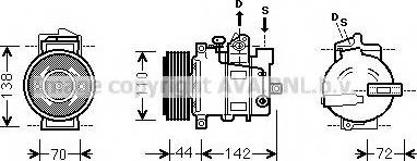 Ava Quality Cooling MSK571 - Компресор, кондиціонер autocars.com.ua