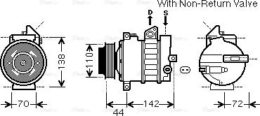 Ava Quality Cooling MSK573 - Компресор, кондиціонер autocars.com.ua