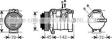 Ava Quality Cooling MSK574 - Компрессор кондиционера autodnr.net