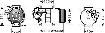 Ava Quality Cooling MSK576 - Компресор, кондиціонер autocars.com.ua