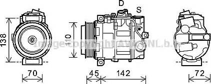 Ava Quality Cooling MSK580 - Компрессор кондиционера avtokuzovplus.com.ua