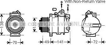 Ava Quality Cooling MSK584 - Компресор, кондиціонер autocars.com.ua