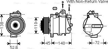 Ava Quality Cooling MSK587 - Компрессор кондиционера avtokuzovplus.com.ua