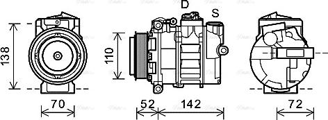 Ava Quality Cooling MSK588 - Компресор, кондиціонер autocars.com.ua