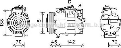 Ava Quality Cooling MSK635 - Компресор, кондиціонер autocars.com.ua