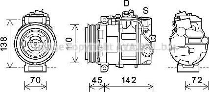 Ava Quality Cooling MSK636 - Компресор, кондиціонер autocars.com.ua