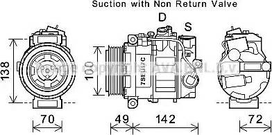 Ava Quality Cooling MSK638 - Компресор, кондиціонер autocars.com.ua