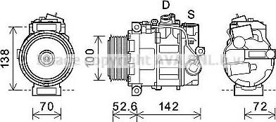 Ava Quality Cooling MSK639 - Компресор, кондиціонер autocars.com.ua