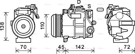 Ava Quality Cooling MSK682 - Компрессор кондиционера autodnr.net