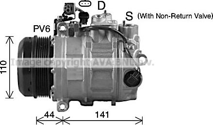 Ava Quality Cooling MSK738 - Компрессор кондиционера avtokuzovplus.com.ua