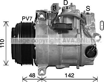 Ava Quality Cooling MSK746 - Компресор, кондиціонер autocars.com.ua