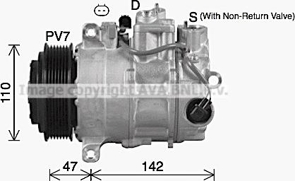 Ava Quality Cooling MSK748 - Компресор, кондиціонер autocars.com.ua