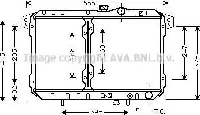 Ava Quality Cooling MT 2065 - Радіатор, охолодження двигуна autocars.com.ua