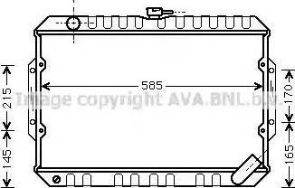 Ava Quality Cooling MT2072 - Радіатор, охолодження двигуна autocars.com.ua